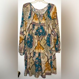Andrée By Unit Floral Dress Size 1X Mid-sleeve
